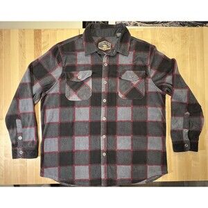 Freedom Foundry XL Mens Plaid Flannel Shirt Comfortable Black, Gray, Red